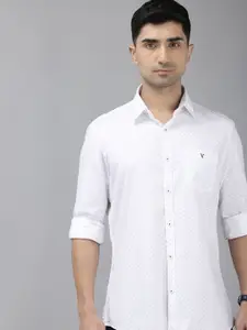 Van Heusen Sport Pure Cotton Slim Fit Micro Ditsy Printed Casual Shirt