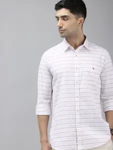 Van Heusen Sport Pure Cotton Slim Fit Opaque Checked Casual Shirt