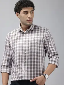 Van Heusen Sport Pure Cotton Slim Fit Opaque Checked Casual Shirt