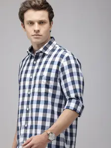 Van Heusen Sport Pure Cotton Slim Fit Checked Casual Shirt