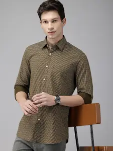 Van Heusen Sport Pure Cotton Slim Fit Opaque Printed Casual Shirt