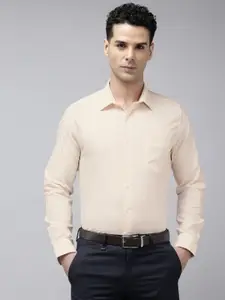 Van Heusen Slim Fit Windowpane Checks Pure Cotton Formal Shirt