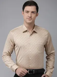 Van Heusen Pure Cotton Slim Fit Floral Opaque Printed Formal Shirt