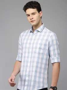 Van Heusen Sport Pure Cotton Slim Fit Opaque Checked Casual Shirt