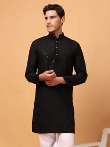 Hangup Geometric Embroidered Thread Work Straight Kurta
