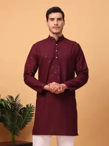 Hangup Geometric Embroidered Thread Work Straight Kurta