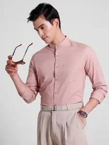 INVICTUS Signature Slim Fit Band Collar Formal Shirt