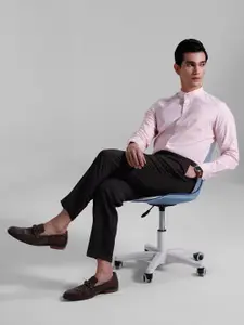 INVICTUS Signature Pure Cotton Band Collar Slim Fit Formal Shirt