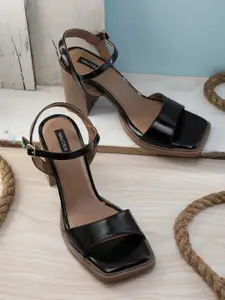 Nautica Women Solid Block Heels with Ankle Loop