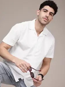 The Roadster Life Co. Relaxed Fit Self Design Velvet Finish Casual Shirt