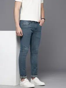 Louis Philippe Jeans Men Super Slim Fit Low-Rise Light Fade Stretchable Jeans