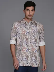 Louis Philippe Jeans Slim Fit Ethnic Printed Casual Shirt