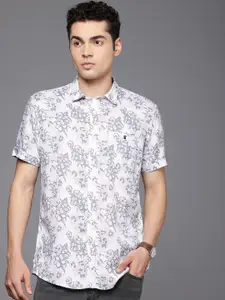 Louis Philippe Jeans Slim Fit Floral Printed Opaque Casual Shirt