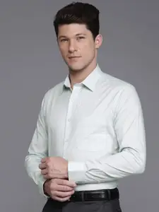 Louis Philippe Pure Cotton Slim Fit Opaque Printed Formal Shirt