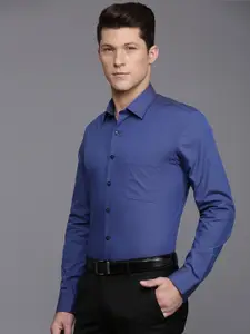Louis Philippe Slim Fit Opaque Pure Cotton Formal Shirt