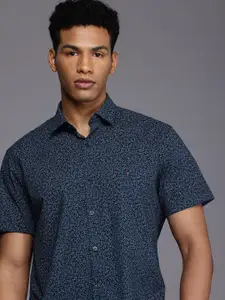 Louis Philippe Sport Slim Fit Floral Printed Pure Cotton Casual Shirt
