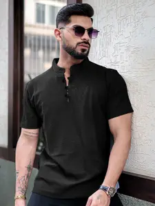 Maniac Men Henley Neck Pockets T-shirt