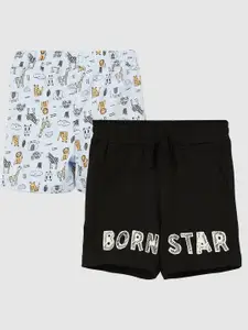 Juniors by Lifestyle Girls Pack Of 2 Printed Pure Cotton Shorts