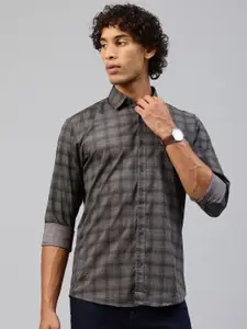 Majestic Man Men Comfort Slim Fit Checked Pure Cotton Casual Shirt