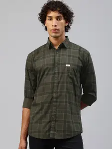 Majestic Man Men Comfort Slim Fit Checked Pure Cotton Casual Shirt