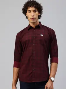 Majestic Man Men Comfort Slim Fit Checked Pure Cotton Casual Shirt