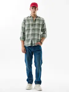 Snitch Men Smart Slim Fit Tartan Checks Opaque Checked Casual Shirt