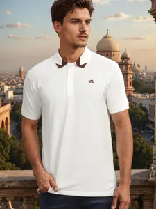 ADRO Men Polo Collar Cut Outs T-shirt