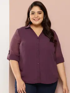 Sztori Plus Size Opaque Casual Shirt