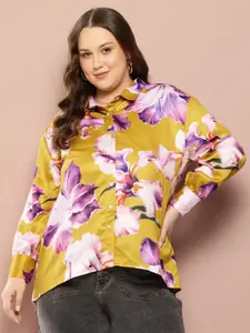 Sztori Plus Size Floral Print Casual Shirt