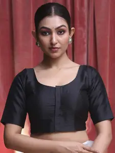 Indethnic Women Short Sleeve Saree Blouse