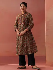 Lakshita Women Geometric Thread Work Kurta