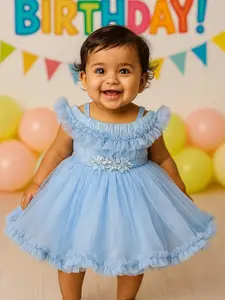 MeeMee Girls Off-Shoulder Fit & Flare Dress