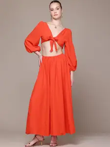 bebe Vibrant Vacay Cut-Out Detail Knot Maxi Dress