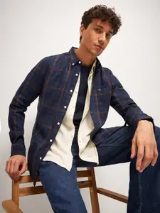 THE BEAR HOUSE Men Slim Fit Tartan Checks Opaque Checked Casual Shirt