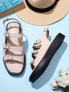 TRASE Women Open Toe Flats