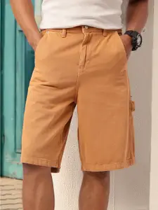 Kook N Keech Men Street Sand Denim Cargo Shorts