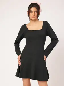 DressBerry Ribbed Drop-Waist Mini Dress