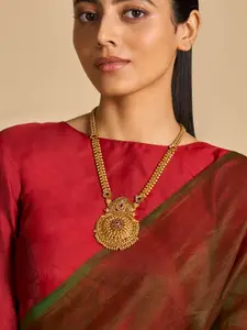 Kushal's Fashion Jewellery Copper Gold-Plated Antique Necklace