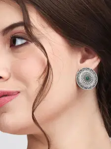 Anvik Silver Plated Oxidised Studs