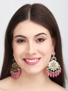 Anvik Gold-Plated Contemporary Mother Of Pearl Chandbalis