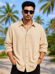 Maniac Men Comfort Spread Collar Abstract Printed Casual Shirt