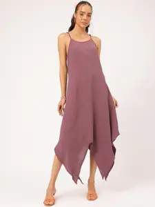 DressBerry Crinkled A-Line Midi Dress