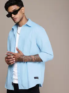 The Roadster Life Co. Pure Cotton Drop-Shoulder Sleeves Relaxed Fit Casual Shirt