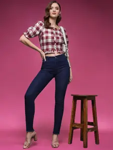 DressBerry Women Mid Rise Solid Stretchable Denim Jeans