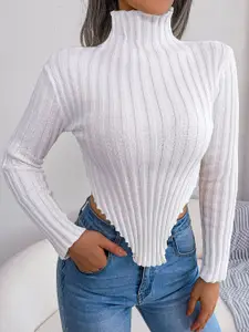 HERE&NOW Women Striped Crop Pullover