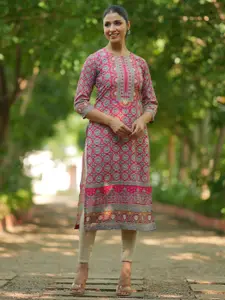 Libas Ethnic Motifs Printed Straight Kurta