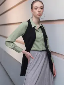 French Connection Pure Cotton Drop-Shoulder Sleeves Relaxed Fit Casual Shirt