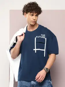 Kook N Keech Men Printed Pure Cotton Oversized T-shirt