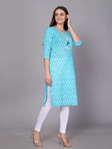 HIGHLIGHT FASHION EXPORT Floral Printed Straight Kurta