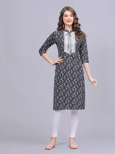 HIGHLIGHT FASHION EXPORT Floral Printed Straight Kurta